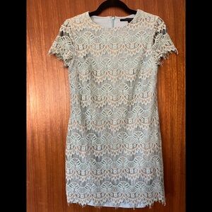 Light Blue Lace 1920s inspired mini dress